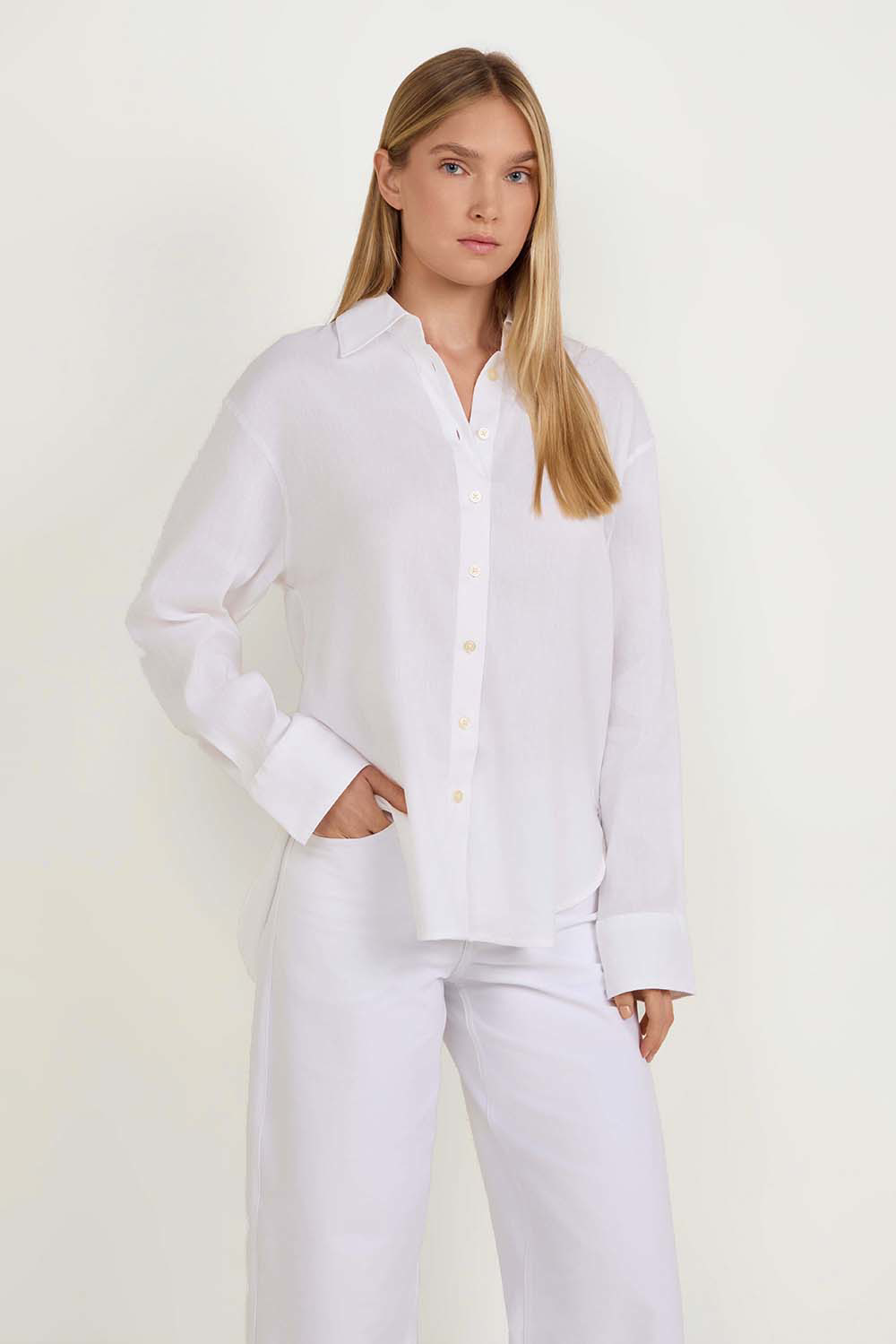 חולצה מכופתרת LuluLinen Relaxed