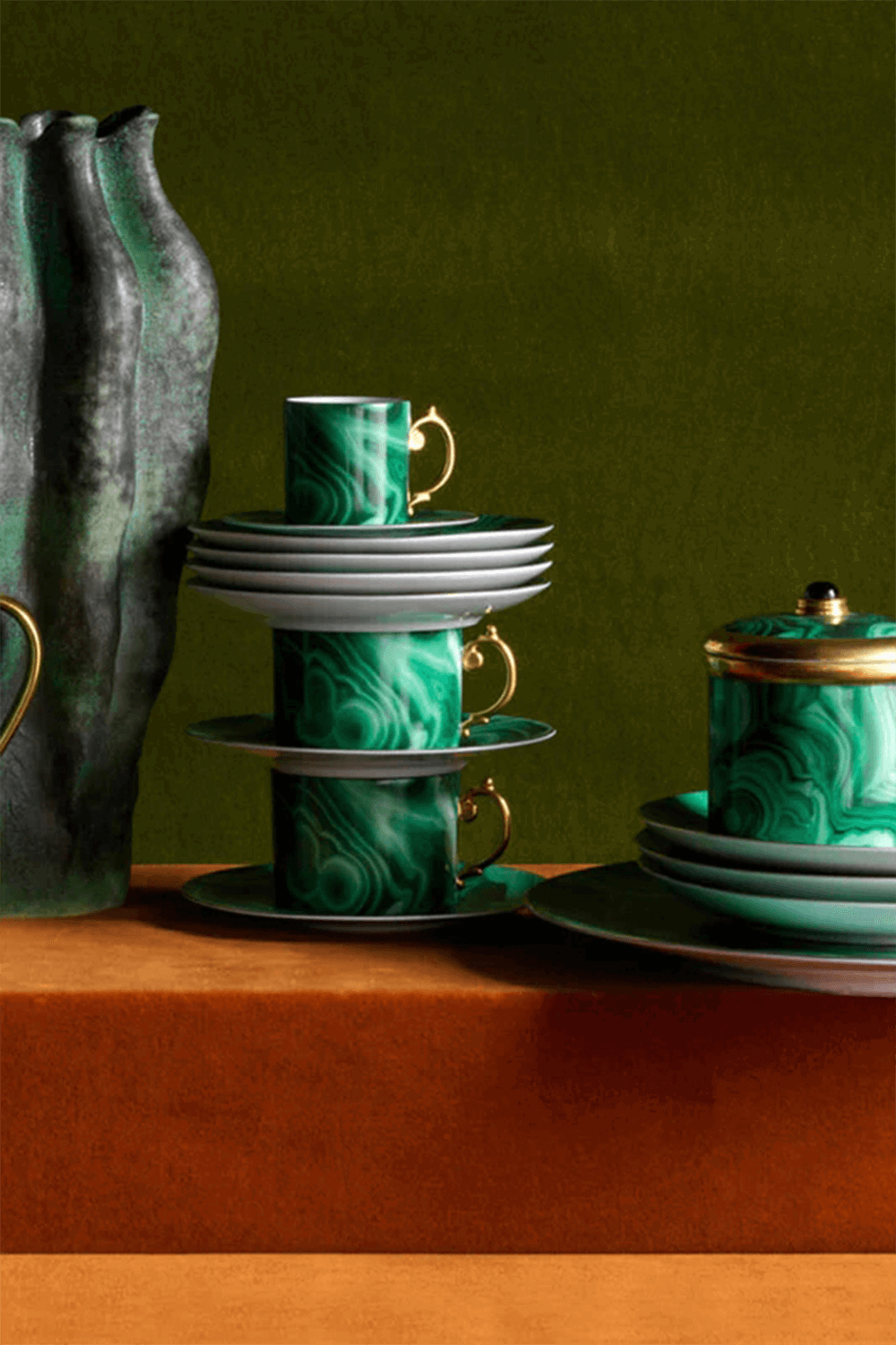 Malachite Candle