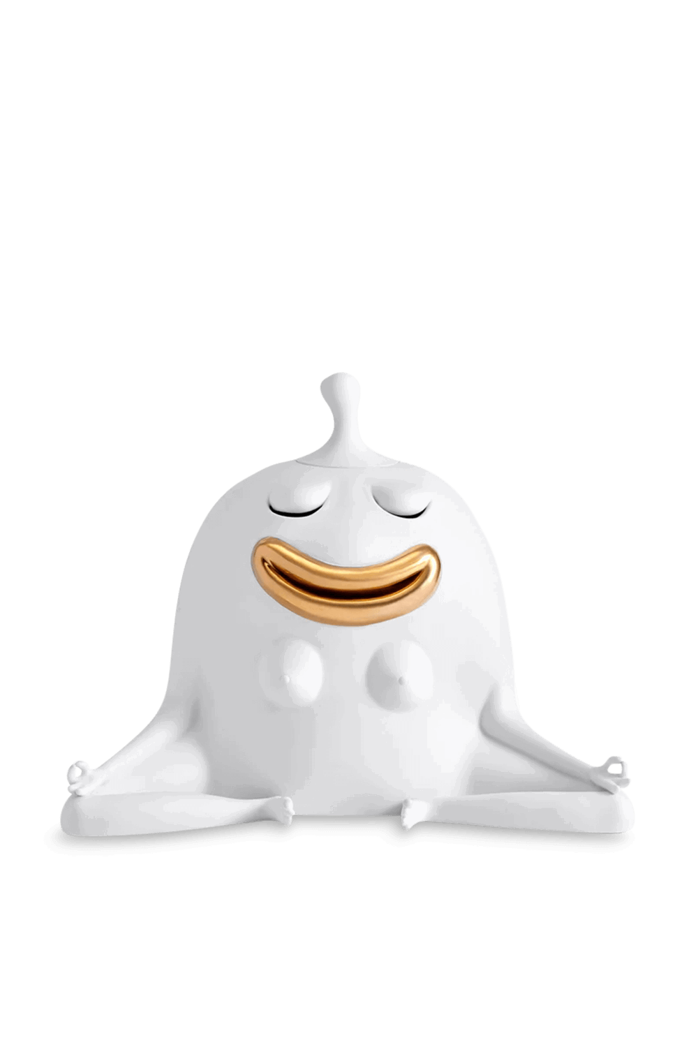 Haas Meditator Incense Burner - White+Gold