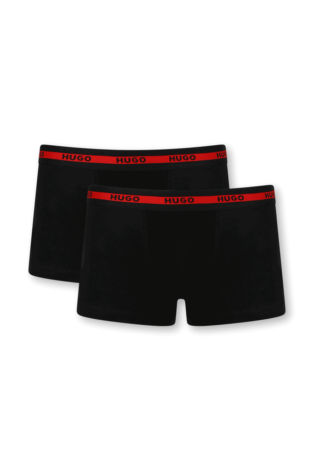 זוג תחתוני טרנק מכותנה נמתחת עם גומי לוגו