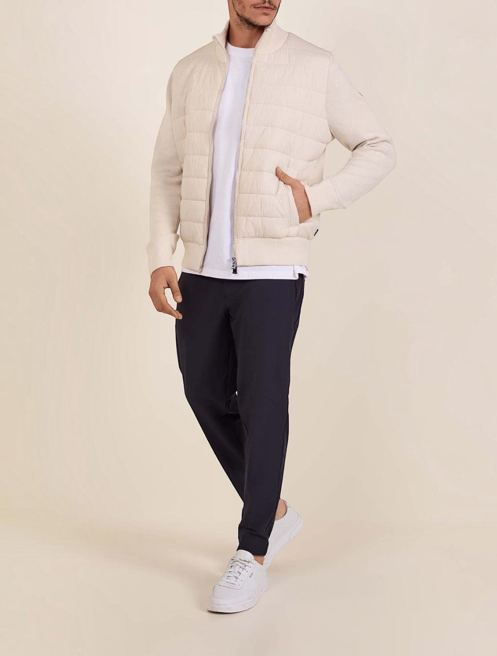 ז'קט כותנה & Woll עם Padded Front