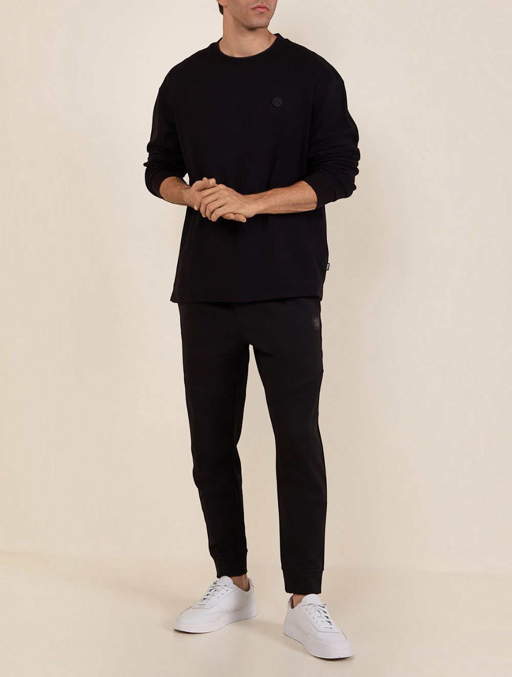 Tracksuit Bottoms עם כפול B מונוגרם