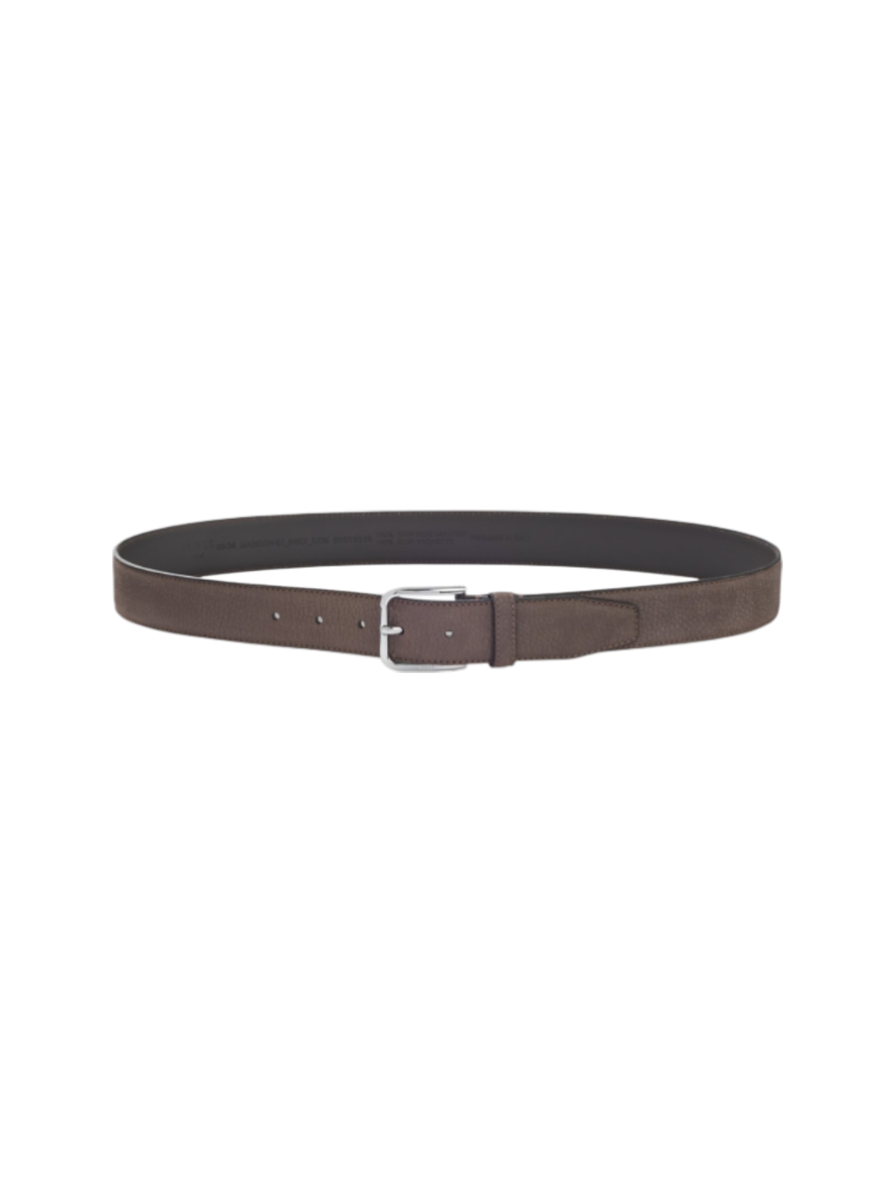 חגורה Nubuck עם Polished Pin אבזם