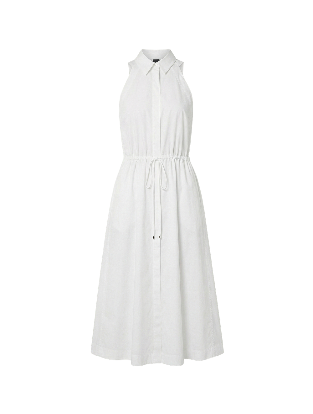 שמלה כותנה פופלין עם Drawcord Waist