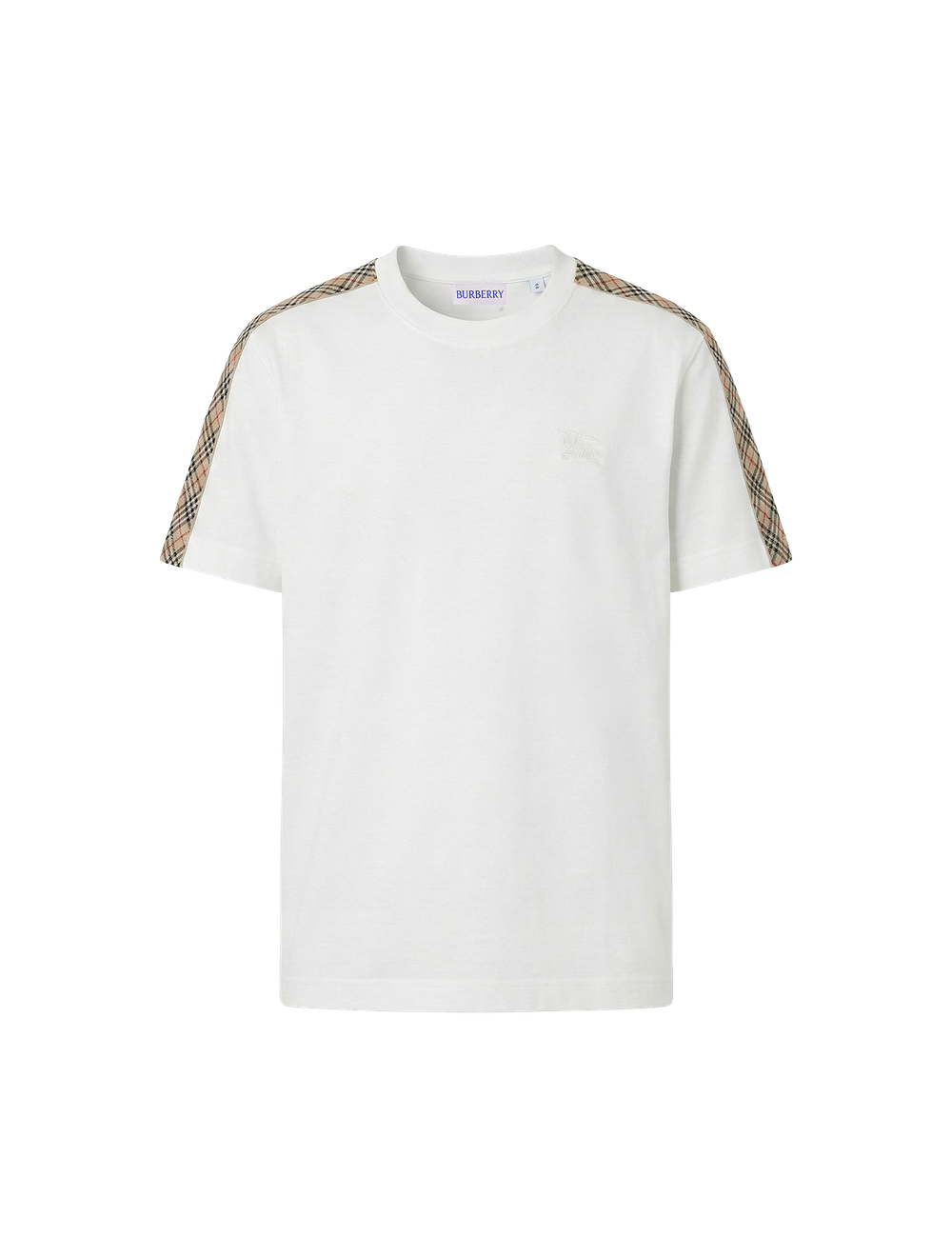 טי שירט Burberry לוגו רקום צווארון עגול