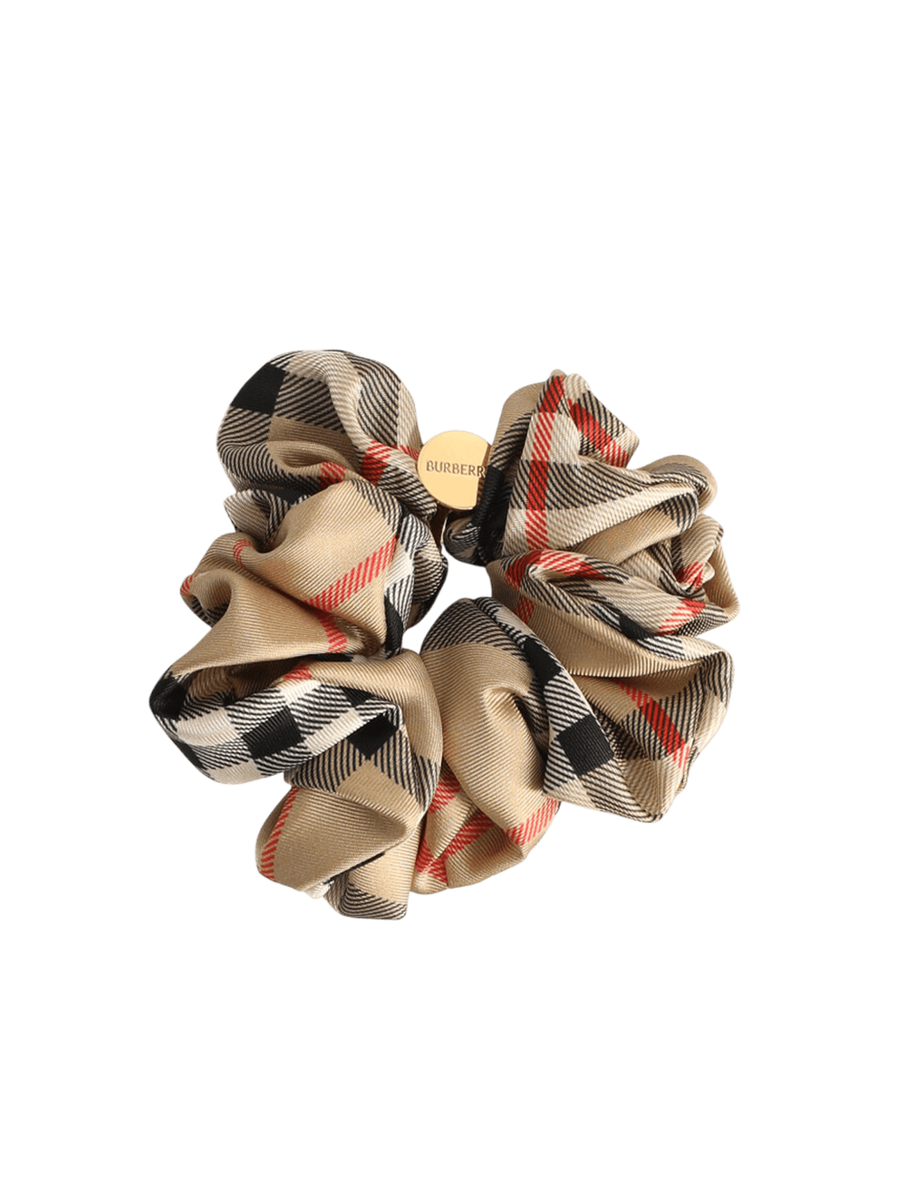 משבצות משי Scrunchie
