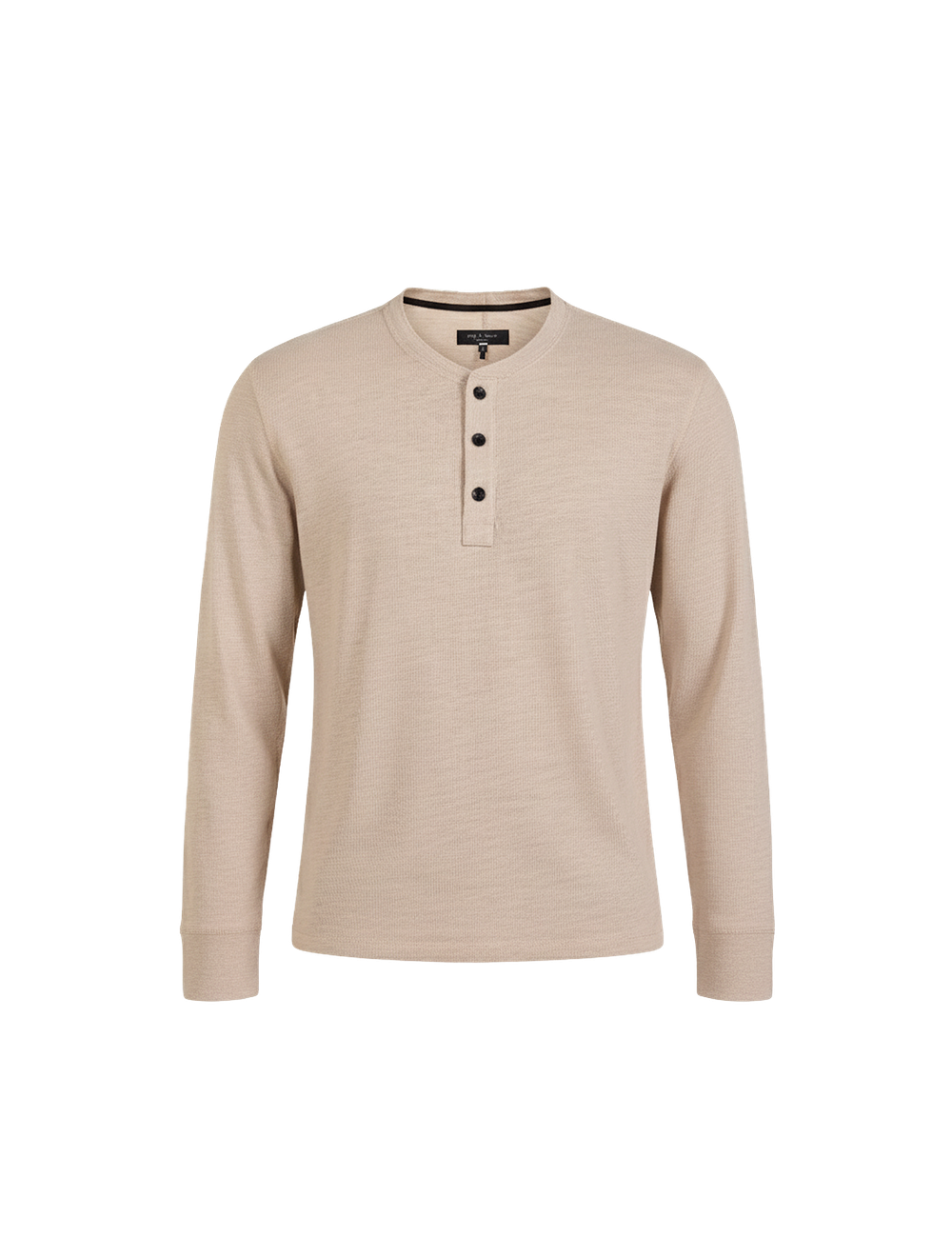 טי שירט בפרינט להבות Henley כותנה