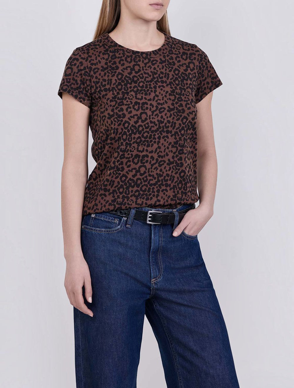 טי שירט אול אובר כותנה Leopard
