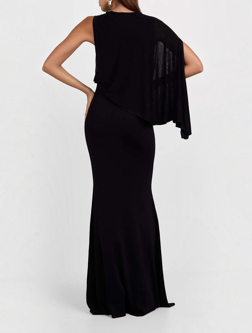 שמלת מקסי One Shoulder סרוג