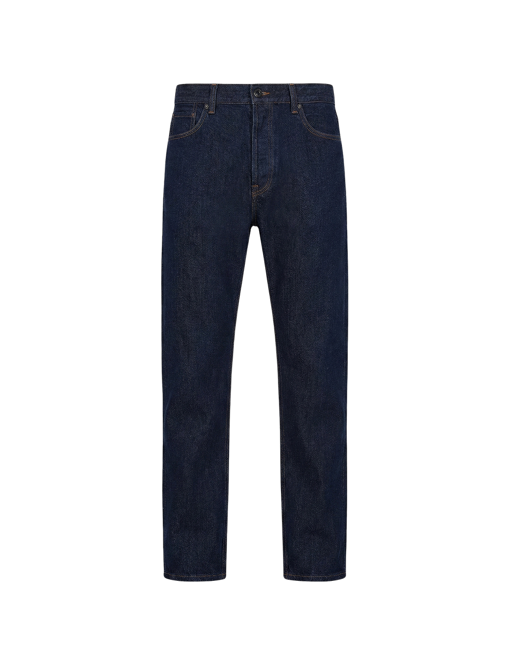 ג'ינס רגולר סטרייט פיט Five-Pocket עם Rinsed Finish