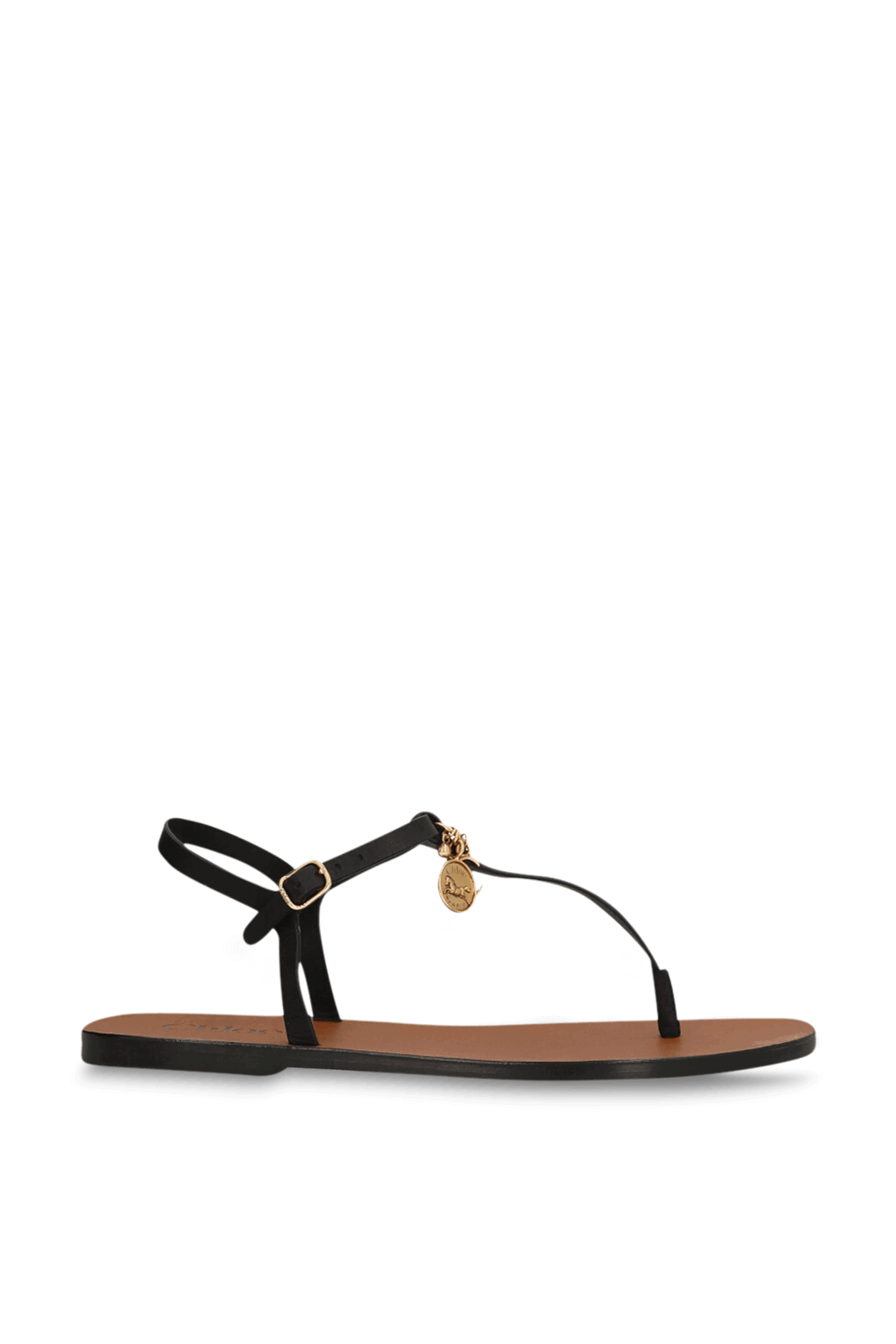 סנדלי עור Charms Buckled קרסול רצועה