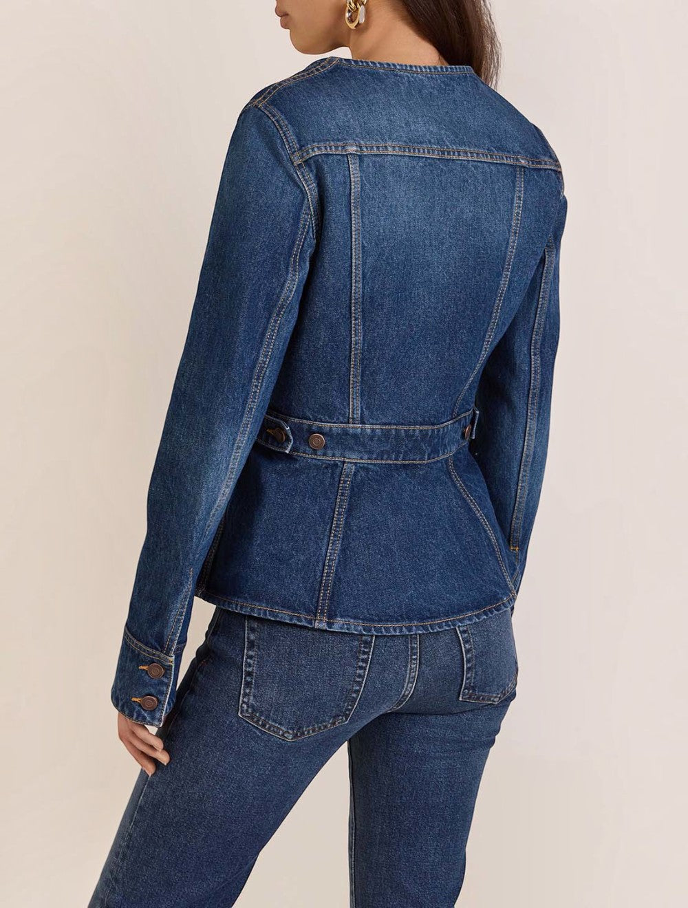 ז'קט ג'ינס Peplum Riding