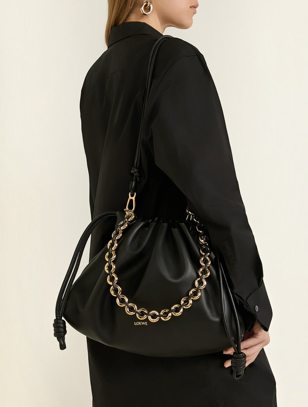 Flamenco גדול עור Purse