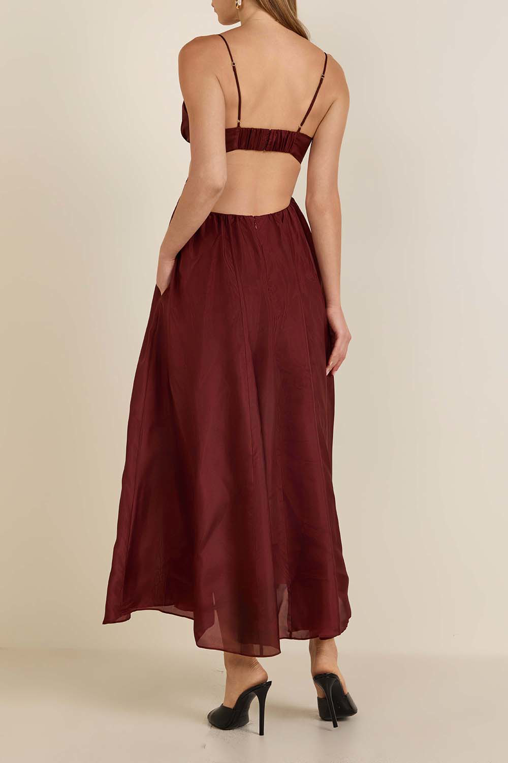 שמלת מקסי Wanderlust Plunge משי
