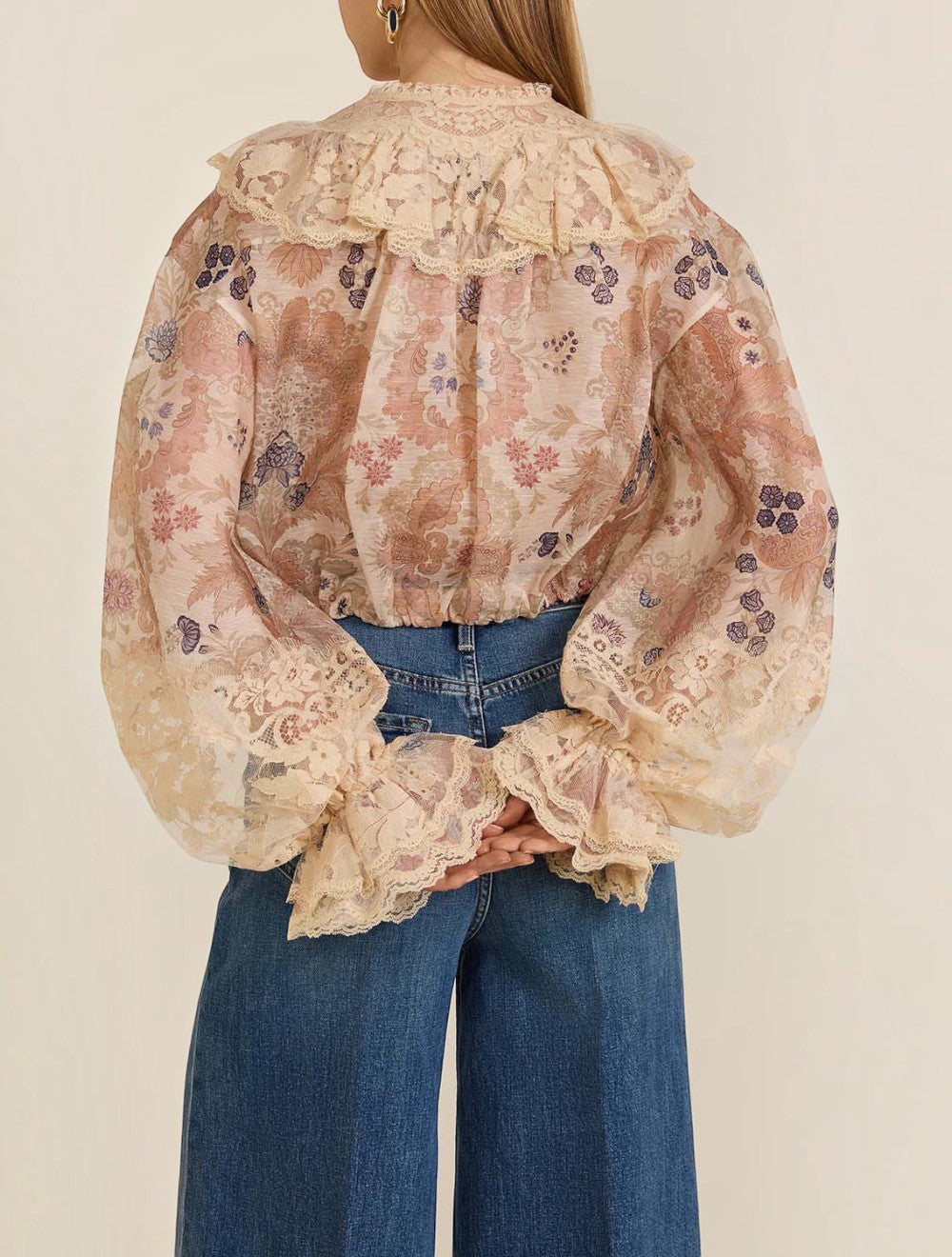 חולצה Rebellion Lace-Up פשתן משי