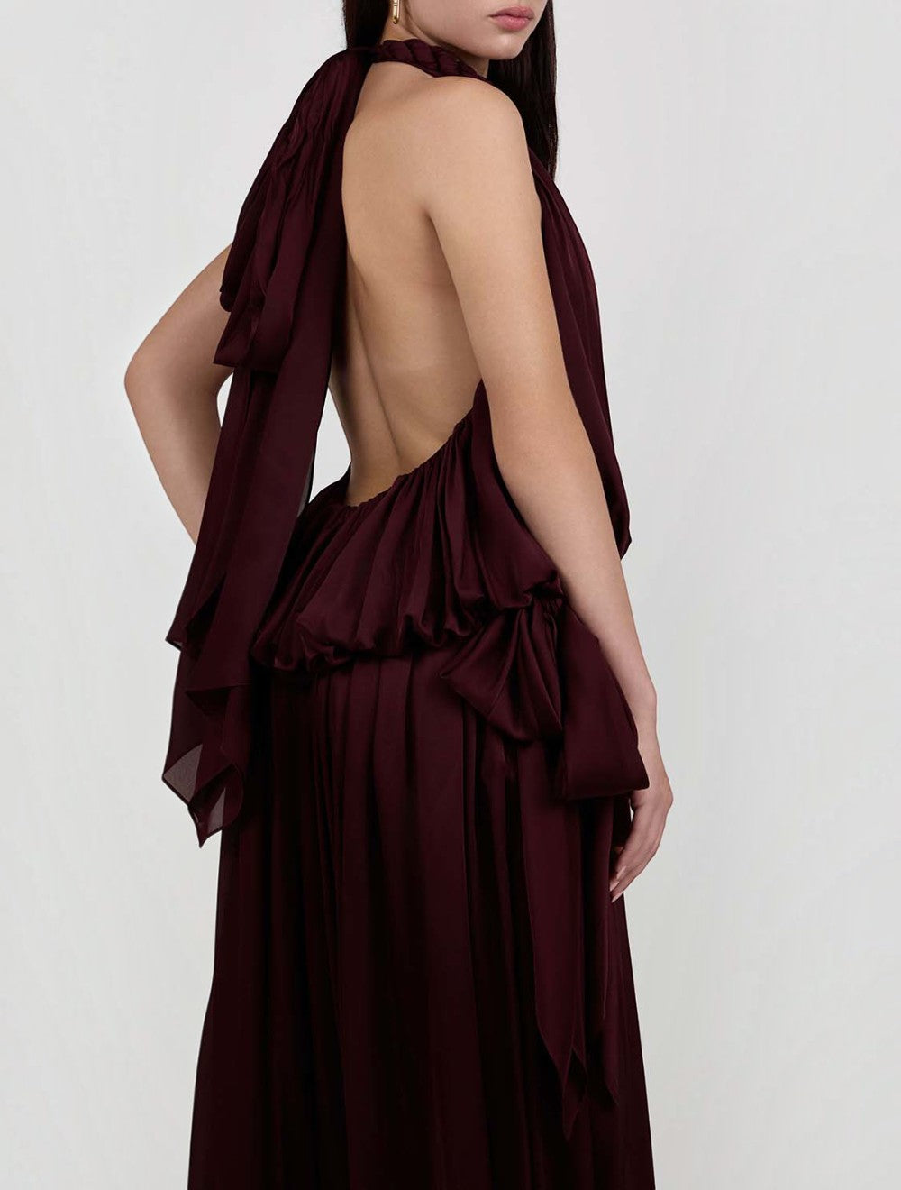 טופ Luna Billow Halter משי