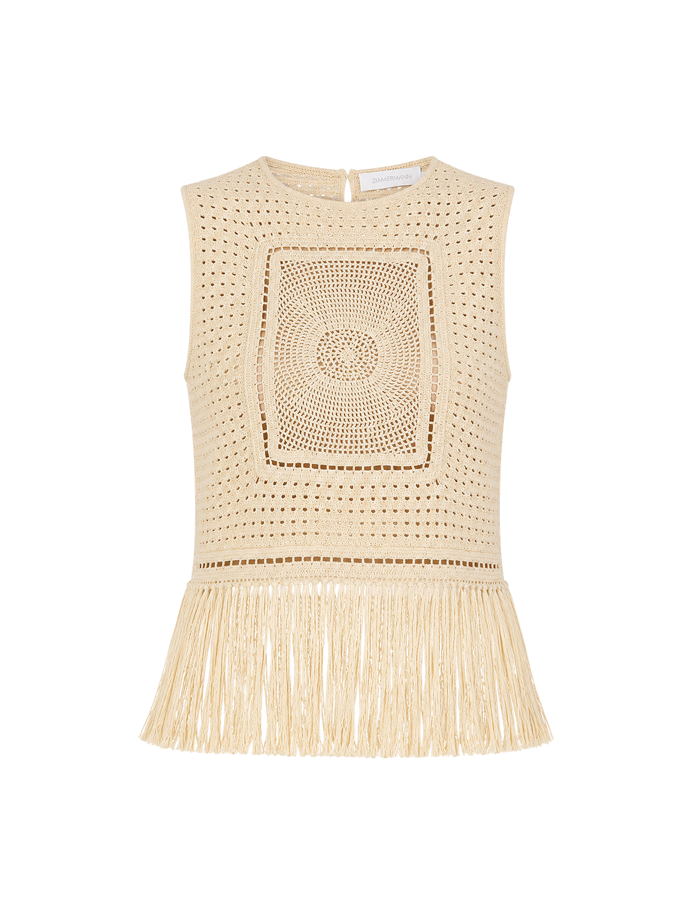 גופייה Indra Crochet פרנג' כותנה