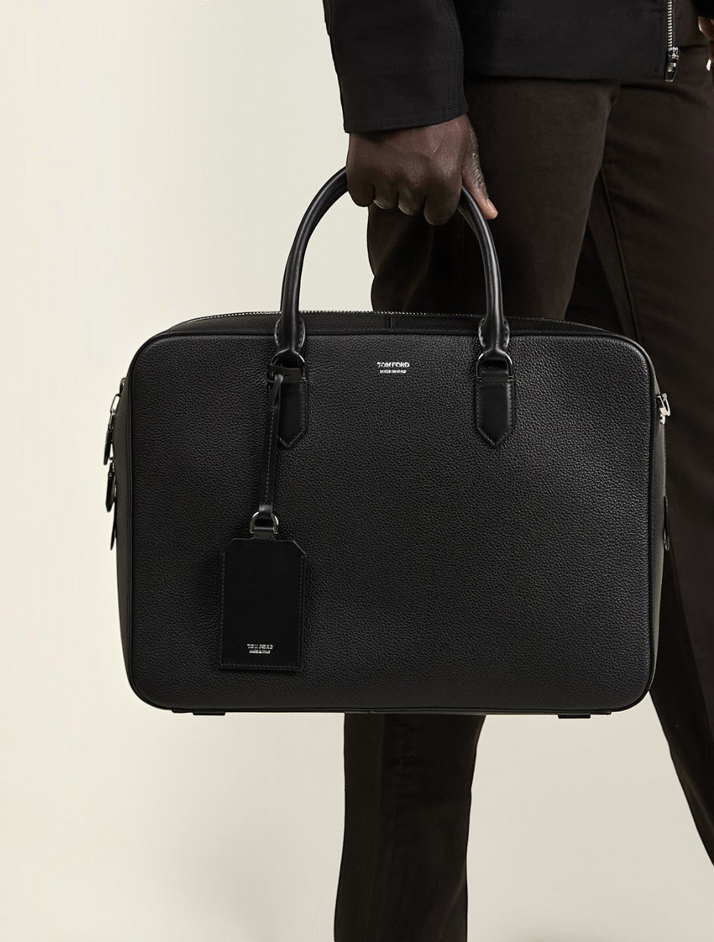 Elliot מגורען עור Briefcase