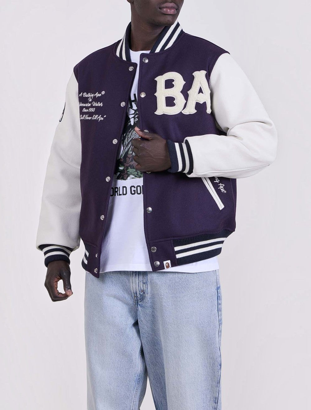 ז'קט Bathing Ape Varsity צמר