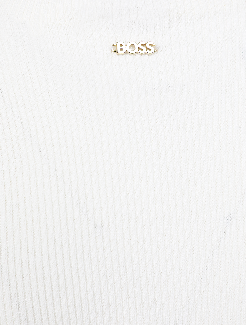 טופ ריב סרוג עם Mock Neckline