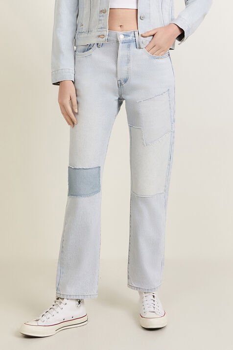 מכנסי ג'ינס ישרים 501 עם פאץ' LEVI`S