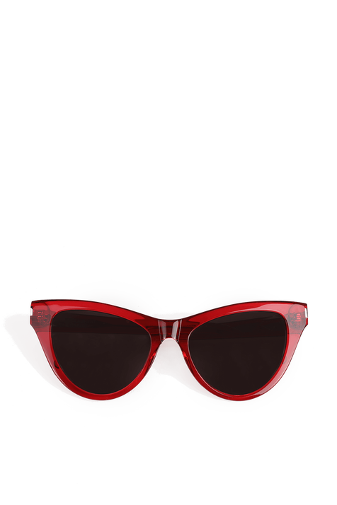 משקפי שמש אדומים בעיצוב חתולי SAINT LAURENT