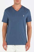 תמונת דוגמן קידמית של V Neack Logo Tee in Blue