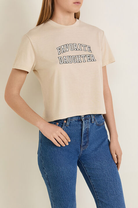 חולצת טי קרופ FAVORITE DAUGHTER
