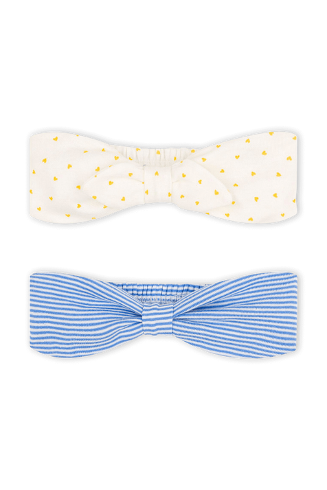 מארז שני פפיונים לשיער בגווני לבן כחול וצהוב PETIT BATEAU