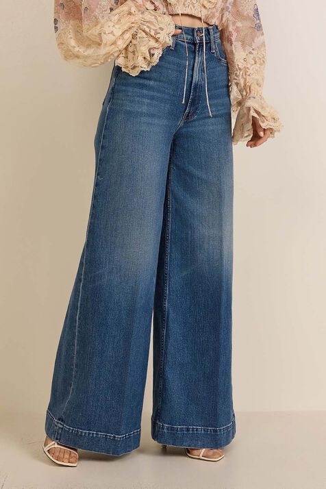 מכנסי ג'ינס בגזרה רחבה MOTHER