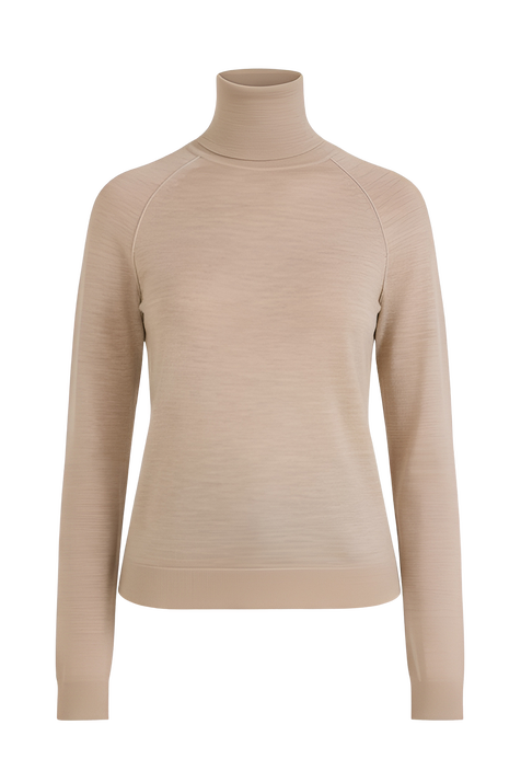 חולצת גולף מצמר מרינו BOSS