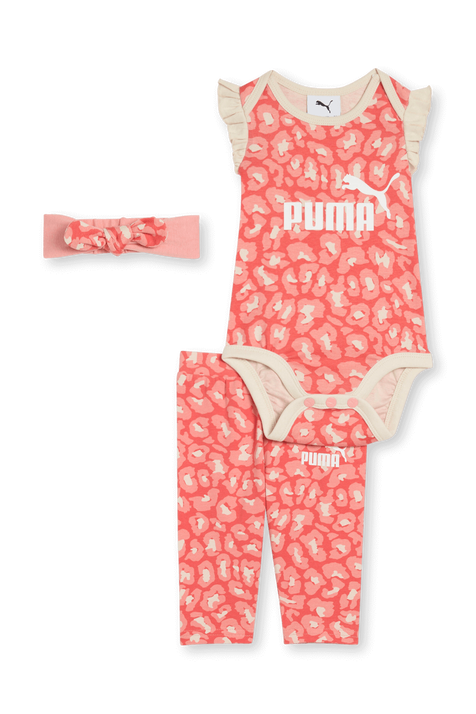 מארז ניובורן - בגד גוף, מכנסיים וסרט לשיער - גילאי 2-12 חודשים PUMA KIDS