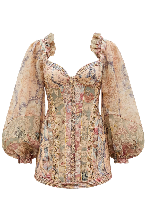 שמלת פשתן מיני ZIMMERMANN