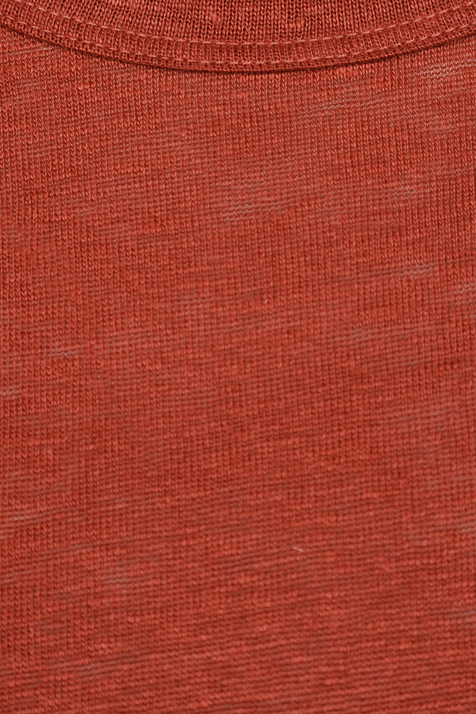 חולצת טי בגוון אדום מפשתן PETIT BATEAU