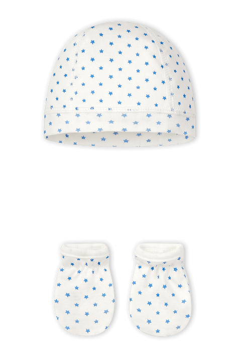סט כובע וכפפות עם הדפס כוכב PETIT BATEAU