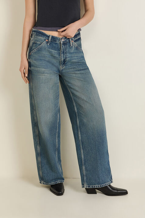 מכנסי ג'ינס בגזרה רחבה RE/DONE