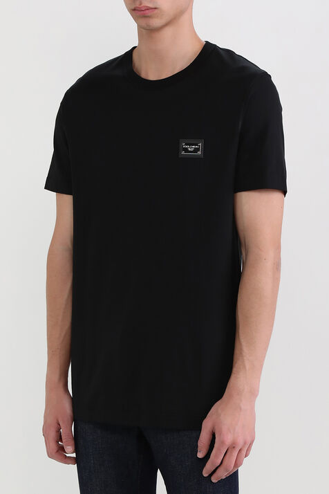 חולצת סלים טי עם אלמנט מטאלי DOLCE & GABBANA