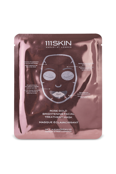 מארז 5 מסכות טיפול פנים להבהרה רוז גולד 111SKIN