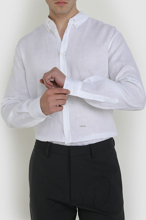 חולצה מכופתרת מפשתן DSQUARED2