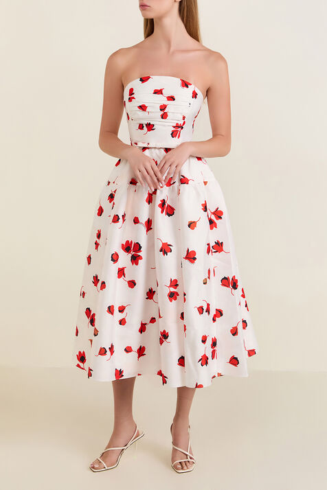 שמלת מידי פרחונית SELF-PORTRAIT