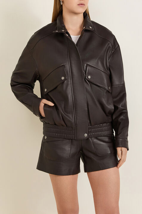 ז'קט בומבר מעור RAG & BONE