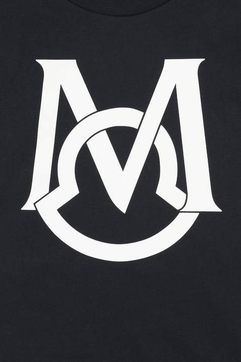 גילאי 8-10 חולצת לוגו בשחור MONCLER KIDS