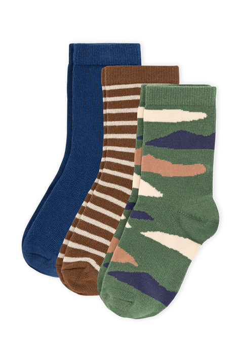 מארז שלושה גרבי ג'רזי בטקסטורות שונות - גילאי 4-16 PETIT BATEAU