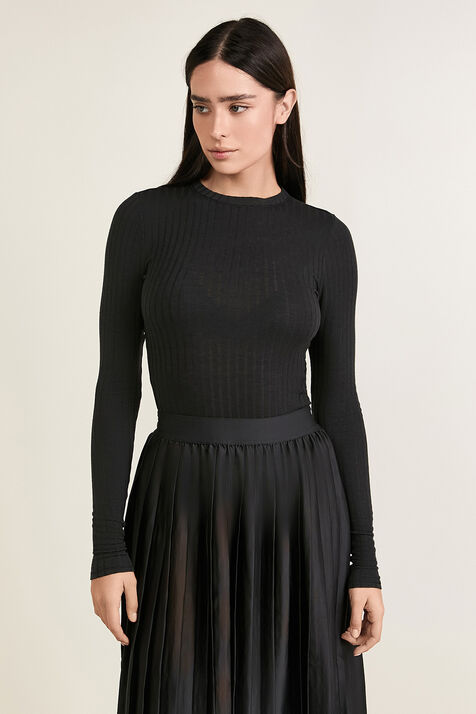 Wundermost Ribbed Wool Crewneck Long-Sleeve Bodysuit LULULEMON