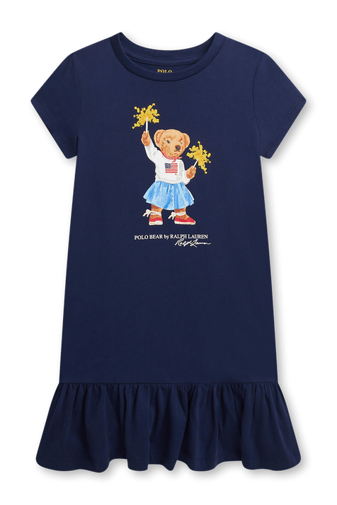 שמלה קצרה - גילאי 4-7 שנים POLO RALPH LAUREN KIDS