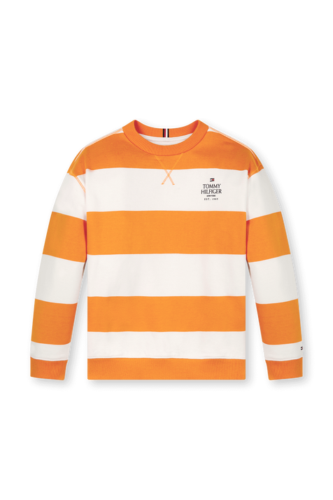 סווטשירט עם צווארון מעוגל - גילאי 8-14 שנים TOMMY HILFIGER KIDS