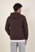 תמונת דוגמן אחורית של Textured Double-Knit Cotton Hoodie