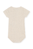 תמונה אחורית של בגד גוף קצר מכותנה - גילאי 3-12 חודשים