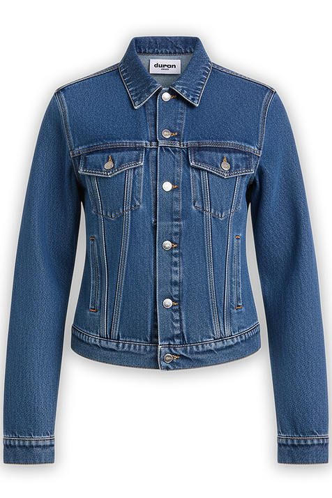 ז'קט ג'ינס עם גב רשת DURAN