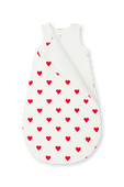 תמונה אחורית של שק שינה בהדפס לבבות - גילאי ניובורן